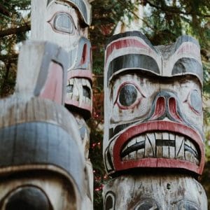 Indigenous totem poles