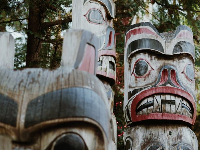 Indigenous totem poles